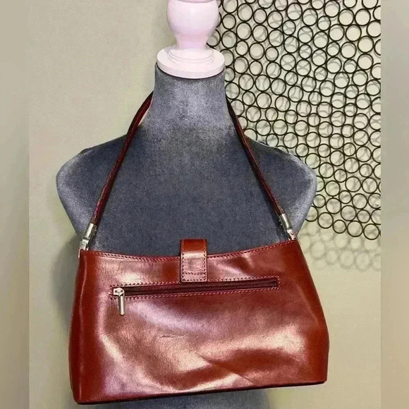 Pelle - Handbag brown w/ shoulder strap two interior pockets one exterior. - Picture 2 of 7